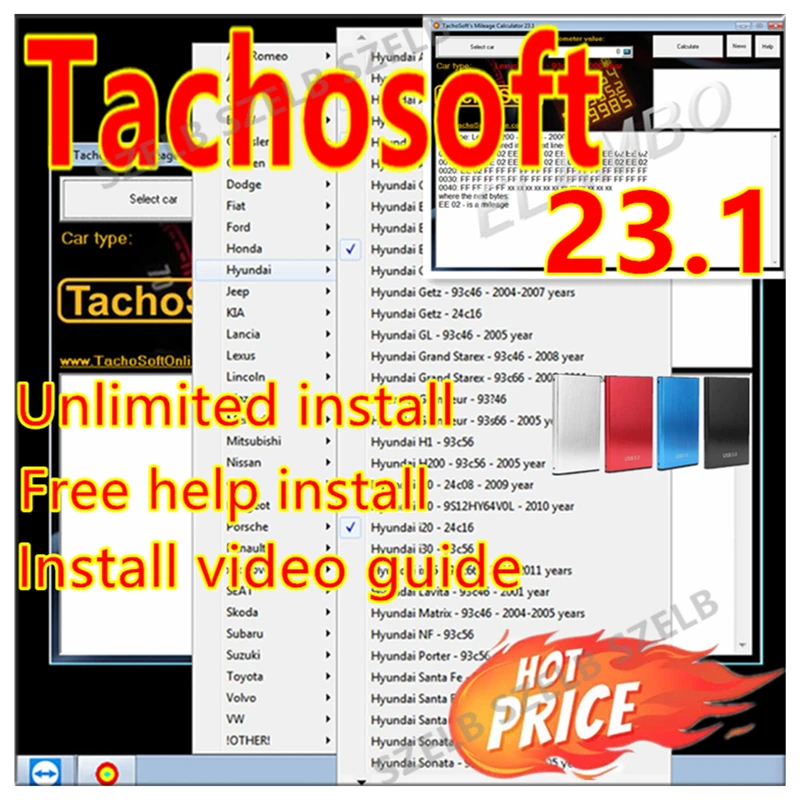 

2025 hot sell, TachoSoft Mileage Calculator 23.1+ unlimited installl+ install video TachoSoft V23.1 Digital Odometer Calculators