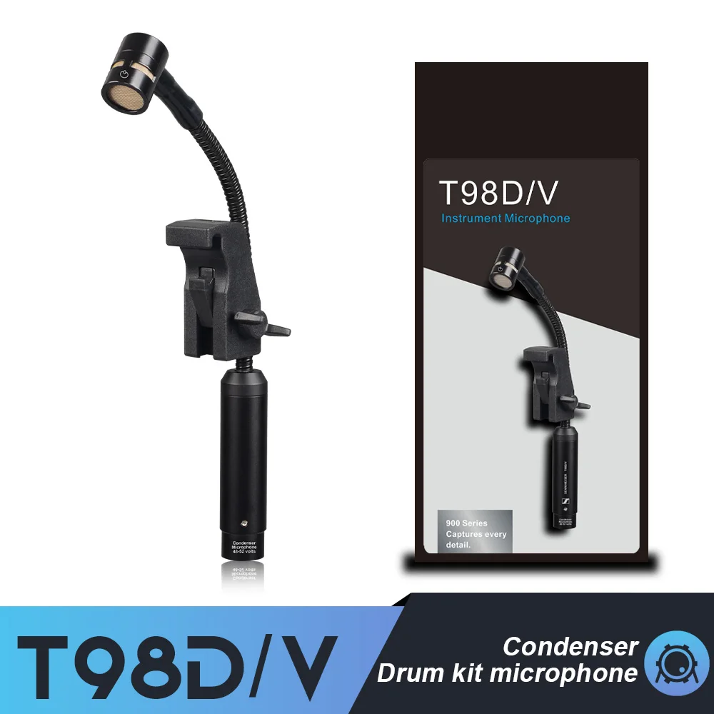 

T98 D/V Drum Microphone Condenser Microphone Recording Equipment Suitable for Outdoor Performances and Indoor Re