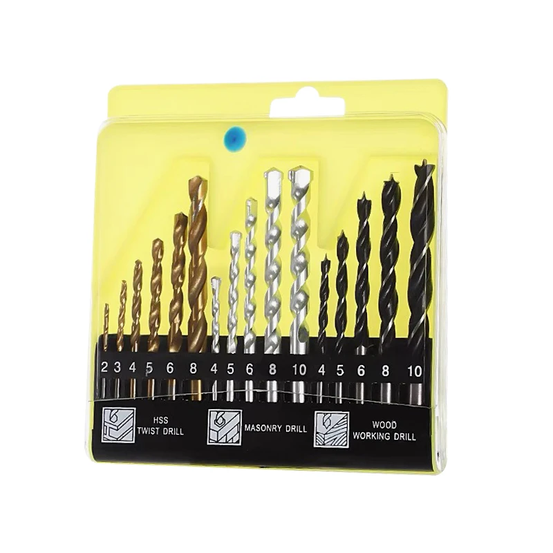 9/16 Pcs Wood Twist Drill Bits High Speed Steel Drill Bit Set 5 6 8mm