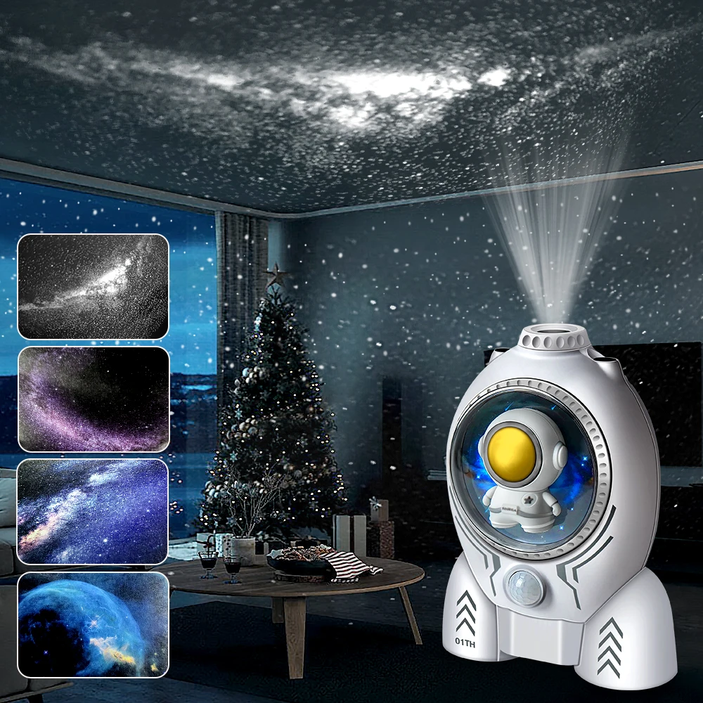 LED Night Light Galaxy Projector Starry Sky Projector HD Planetarium Night Lamp For Room Decorative Star Light Children Kid Gift