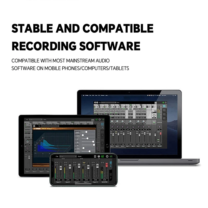 A99E-GAX-MD44 Professional Microphone Sound Card 24Bit 192Khz 4 Way Audio Interface For Podcast Recording Music Instrument