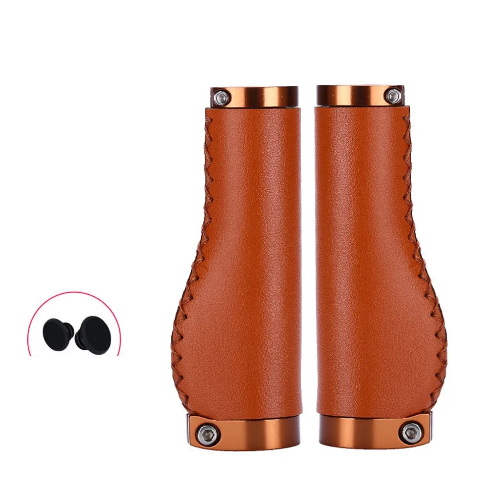 

Handlebar Gloves Handlebar Grips Cycling Outdoor Sports Shock Absorption 115g Double Aluminum Leather Lock Ring Non-Slip Bike