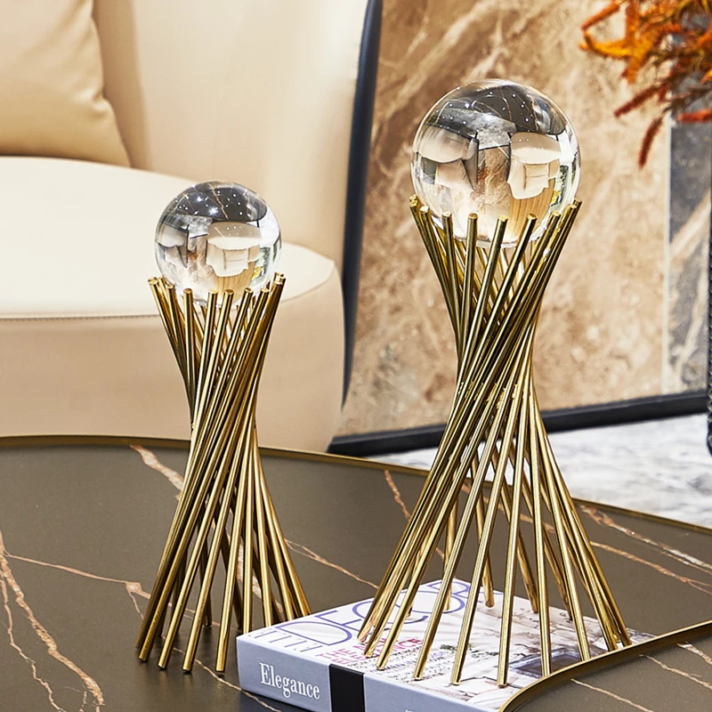 

Американский роскошный стеклянный телефон, металлическая креативная гостиная, ТВ-тумба, офисные европейские украшения для дома