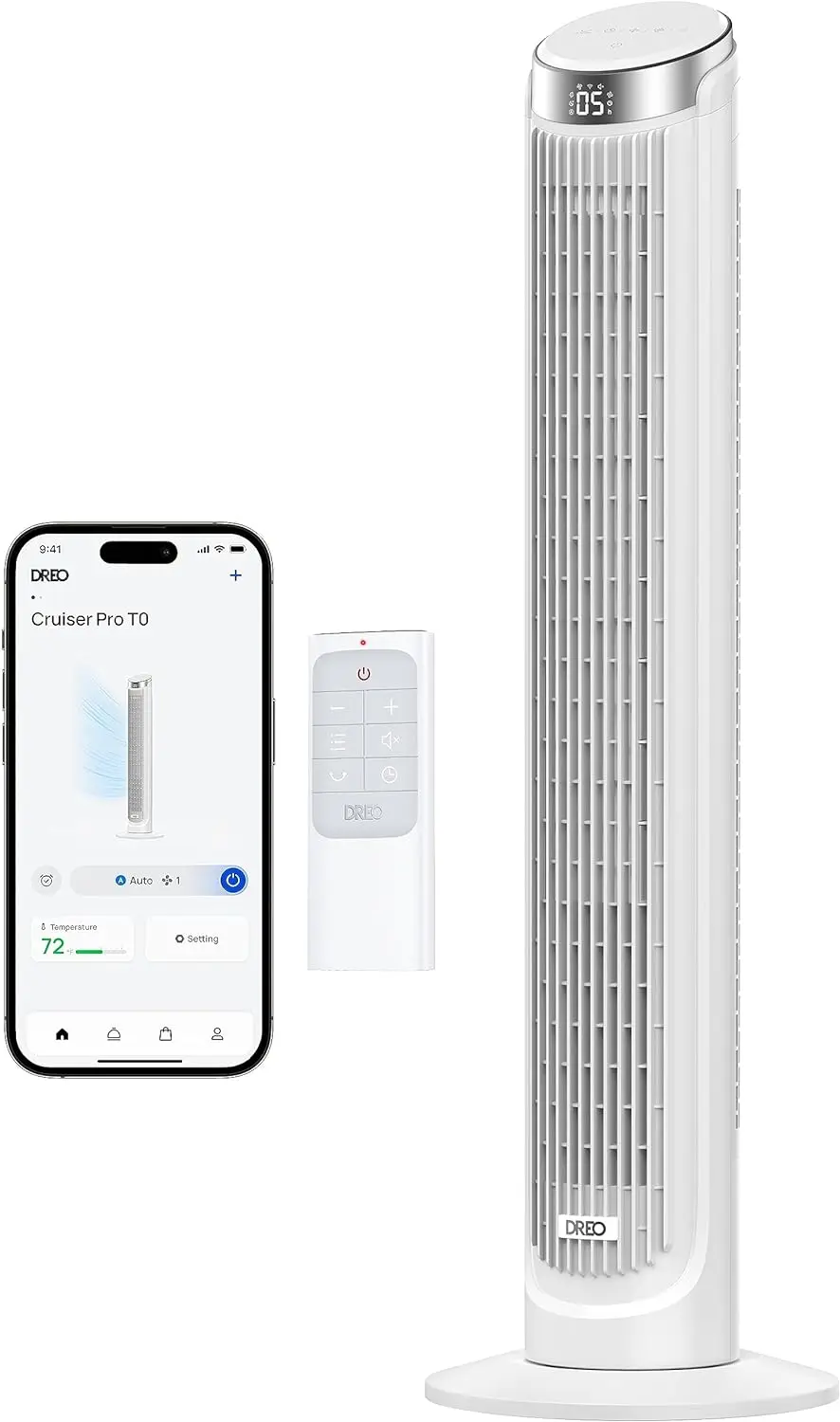 Dreo Smart Tower вентиляторы, которые выдувают холодный воздух, стоячий вентилятор для спальни, 90 ° колеблющийся, 26ft/s скорость тихий напольный вентилятор с дистанционным управлением