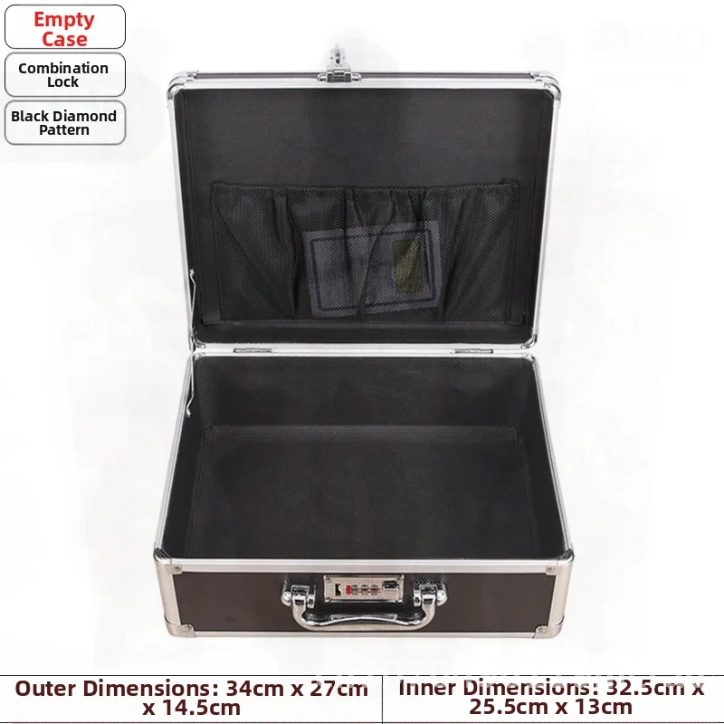 

Portable A4 Aluminum Alloy Toolbox with Password Lock - Small Storage Box for Instruments Equipment Hardware - Household Safe