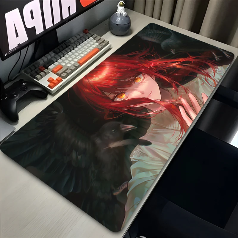 Mouse Pad Anime Mouse Mat Gamer C-chainsaw Man Makima Gaming Accessories Mousepad Large Keyboard DeskMats Computer Keyboard Pad