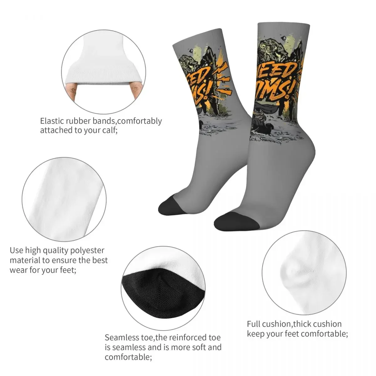 Helldivers 2 I Need Stims Socks Men's Women's Casual Socks Novelty Spring Summer Autumn Winter Socks Gifts