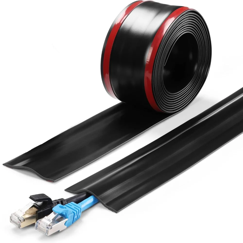 High Quality Soft Cord Cover Durable Flexible Floor Cable Cover PVC Cable Management Cord Hider Floor