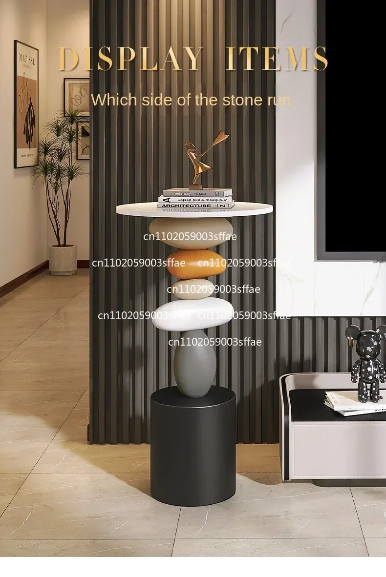Creative Art Statue Side Table Floor Decor Simple Style Living Room Large Floor Ornament Small Coffee Table Tea Table