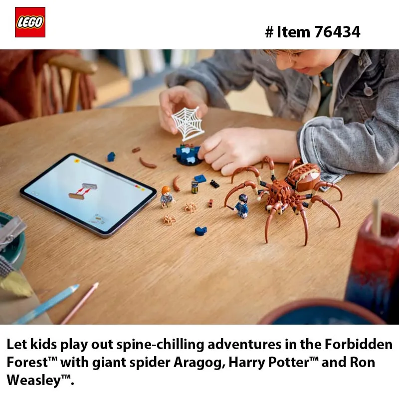 LEGO 76434 Harry Potter - Aragog in The Forbidden Forest Set with Spiders  Magical Creatures Figurines 2 Character Minifigures
