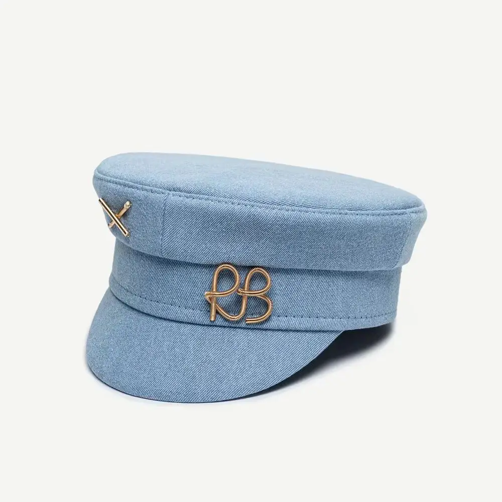 

Letter Baker Boy Cap Denim Newsboy Caps for Women Fashion Vintage Flat Cap