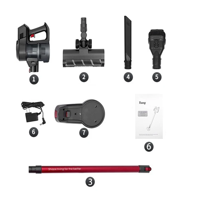 Handheld Vacuum Cleaner Wireless 23kPa Powerful Suction 200W Big Power Motor LED Lighting 40Mins Runtime Carpet Cleaner For Home