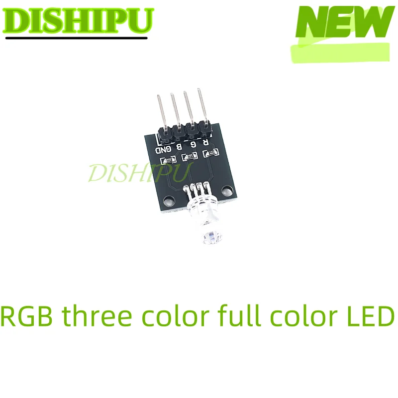 RGB 3 색 풀 컬러 LED 모듈, 풀 컬러 하이 라이트 LED, 레드 그린 블루 라이트, 전류 제한 3.3/5V, 5mm