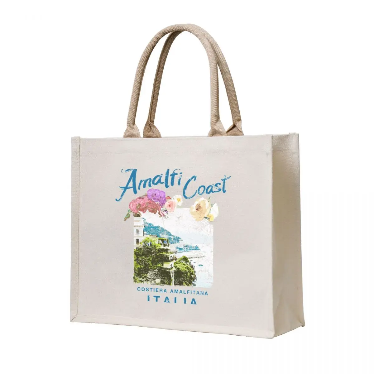 

Amalfi Coast Italy ITALIA Vintage Italian Costiera Amalfitina Tote Bag tote bag women canvas tote