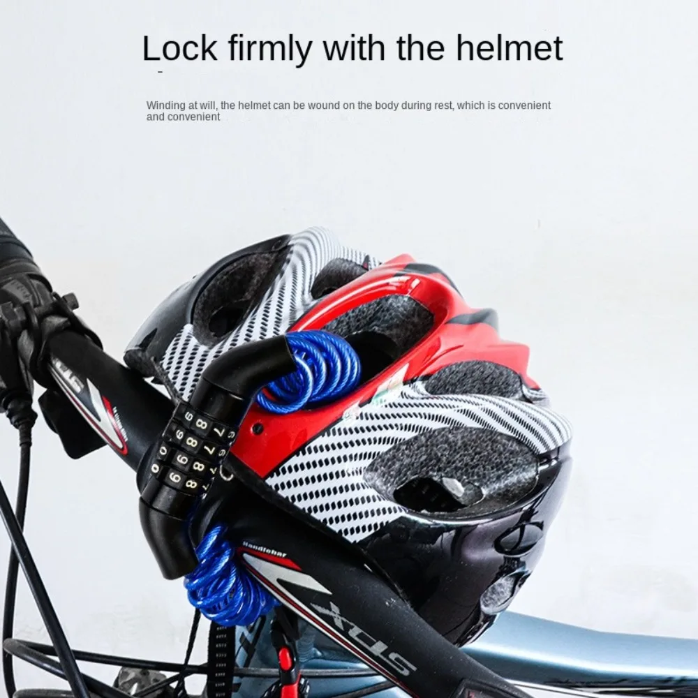 

Waterproof Bicycle Lock 4-Digit Password Anti-theft Combination Cable Bike Lock Steel Cable Bike Chain Lock