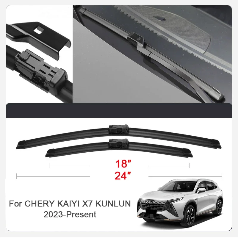 2PCS Car Blade Windshield Wiper For Chery JETOUR DASHING T1 T2 X70 X90 PLUS Exeed EXLANTIX ES ET LX RX TXL VX KAIYI X3 X7 KUNLUN