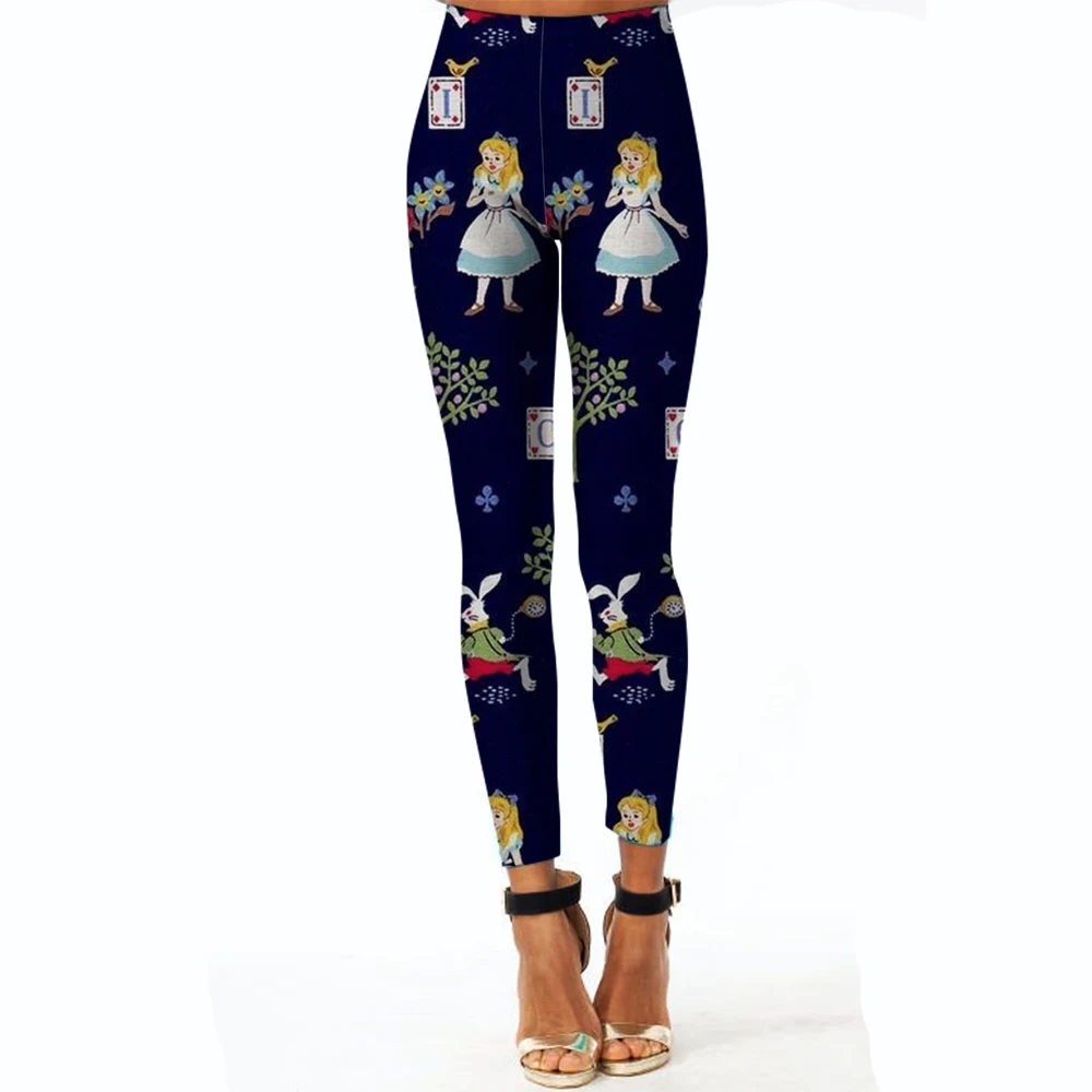 Leggings deportivos y fitness para mujer con estampado de dibujos animados de Disney, pantalones de yoga elásticos y sexys para entrenamiento, correr, gimnasio, secado rápido