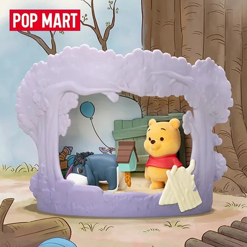 POPMART Winnie The Pooh Baumhaus-Theater-Serie Blind Box Überraschungsbeutel Original Spielzeugpuppe Niedliche Anime-Figur Ornamente Geschenk