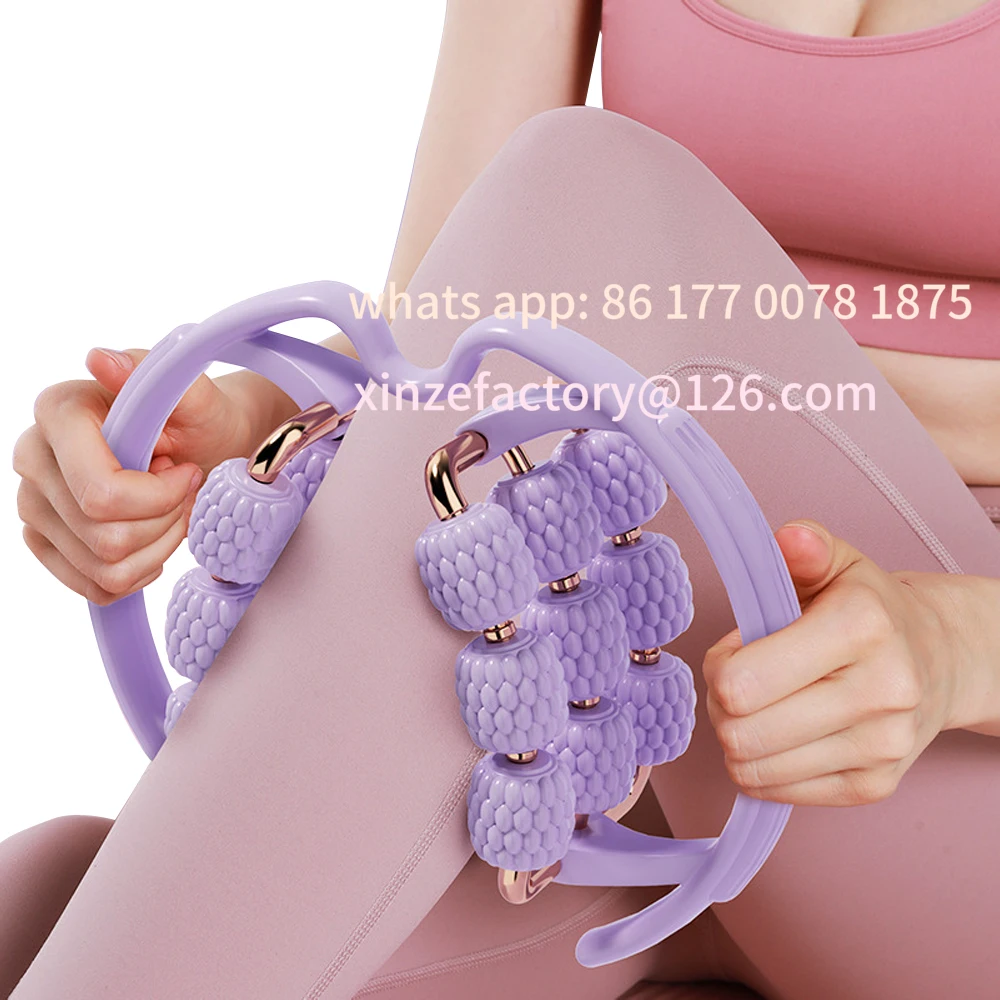 

Customizable 1PCS 18 Wheels Cellulite Manual Leg Massager, Cellulite Roller Muscle Relaxer Circular Clamps for Tennis Elbow Legs