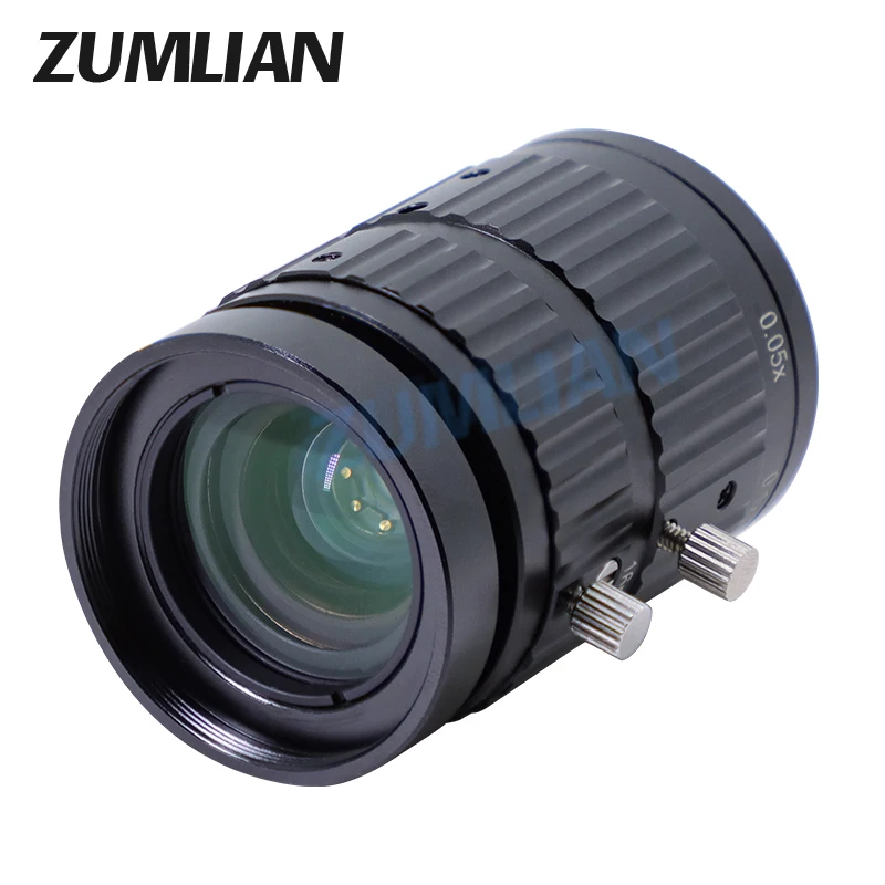 ZUMLIAN 1.1 Inch Macro Lens 16mm 25mm 35mm 50mm 75mm High Resolution 12MP C-Mount Machine Vision Cameras Minimum object distance