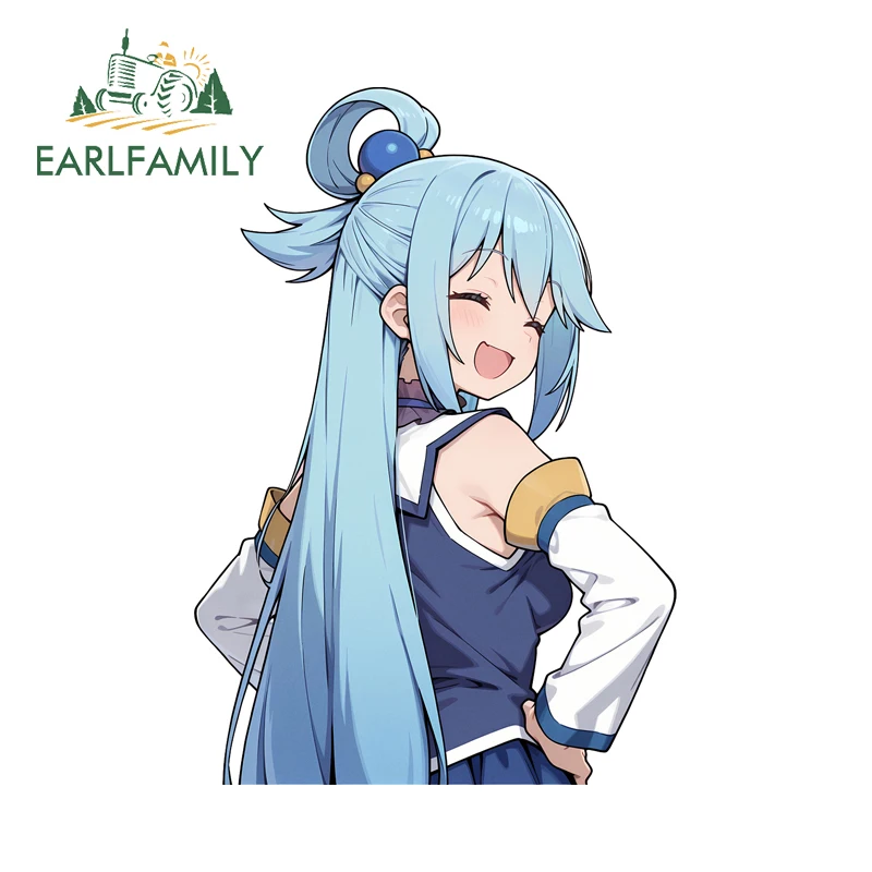 

EARLFAMILY Aqua Smile Creative Peeker Sticker: Забавные наклейки на лобовое стекло и зеркала заднего вида, практичные автомобильные аксессуары