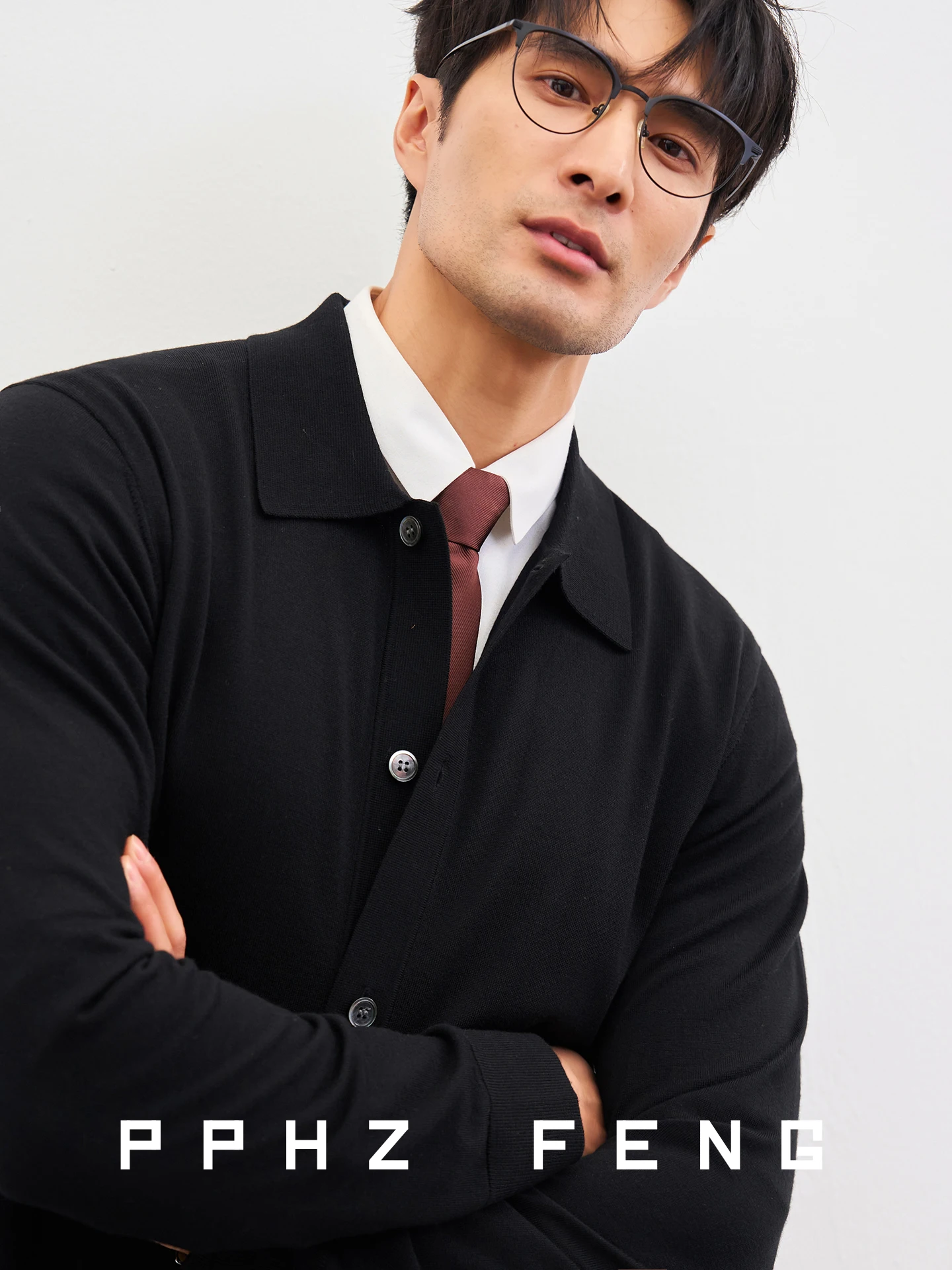 

Мягкий кардиган из чистой шерсти для мужчин, осенне-зимний, на пуговицах, с воротником, длинными рукавами, теплый и дышащий, повседневный вязаный свитер