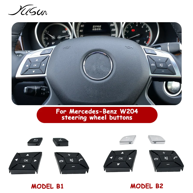 For Mercedes Benz W204 W463 W166 C G ML GL Class Car Steering Wheel Multi-function Control Buttons Key Switch Cover Replacement