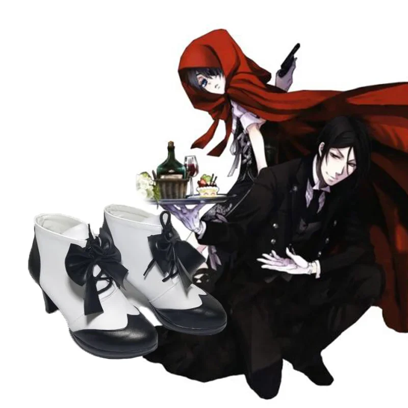 Anime Black Butler Little Red Riding Hood Ciel Phantomhive Cosplay Shoes Custom Made