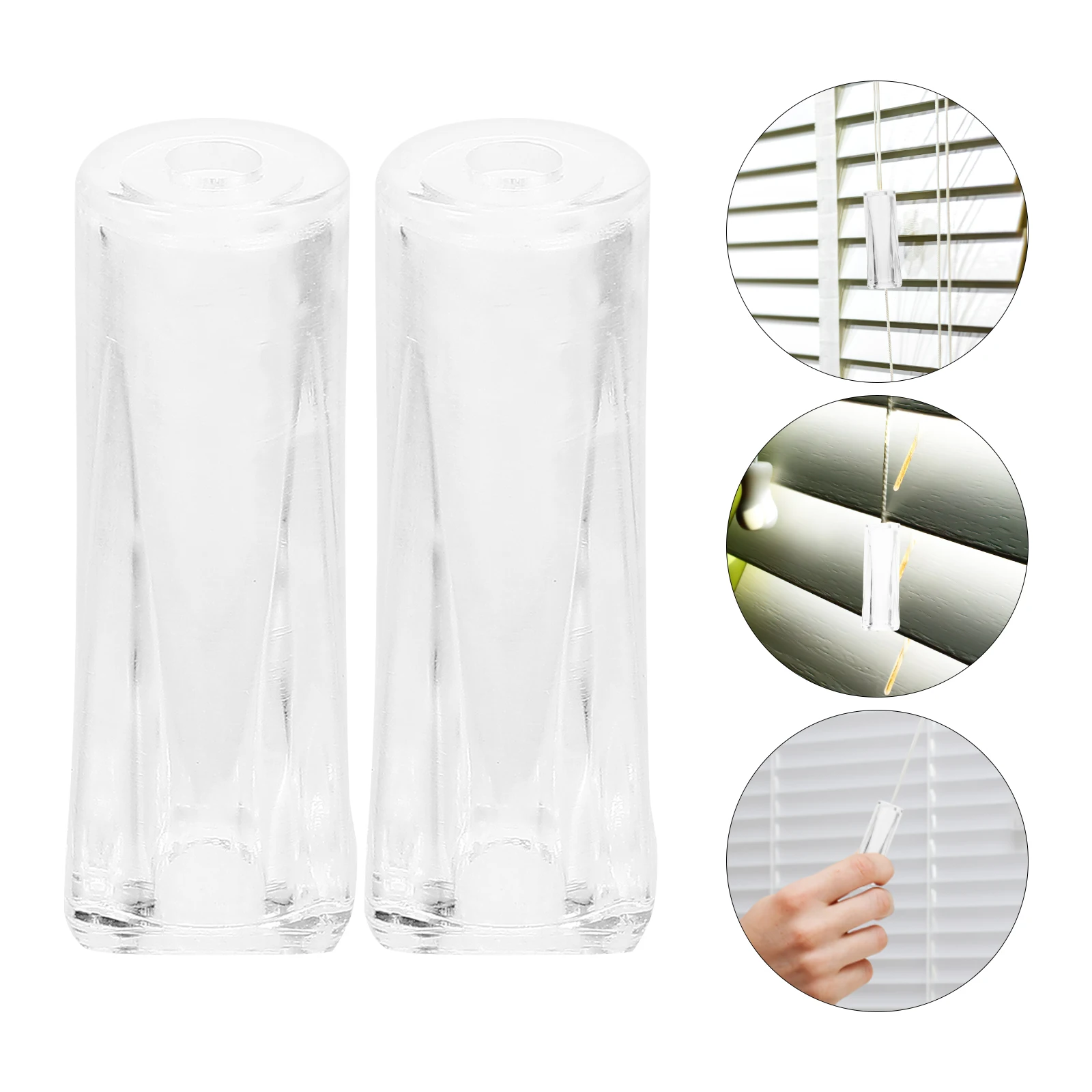 10Pcs Clear Tilt Rod Vertical Blind Accessories Wand End Handles Blind Parts Household Window Opener Pole Curtain End Handle