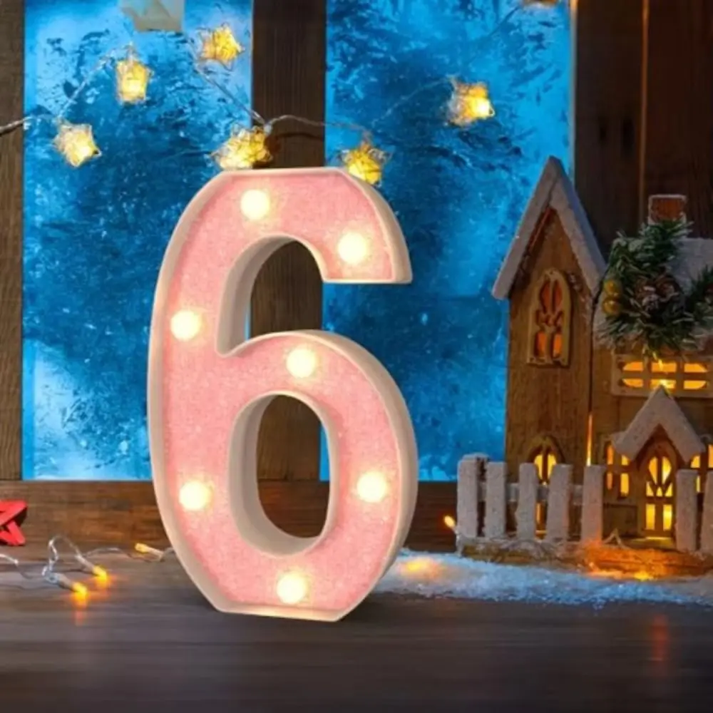 16cm Size LED Light Letters 26 English Letters Pink Color Alphabet Lamp LED Light Luminous Design LED Letter Night Light