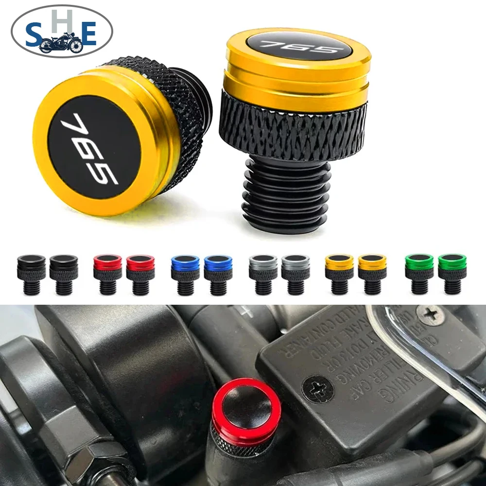 Para Triumph Street Triple 765 RS/S/R 675 Trident 660 Tiger 900 GT 800 1200: Parafusos de Cobertura CNC para Furo de Espelho de Motocicleta