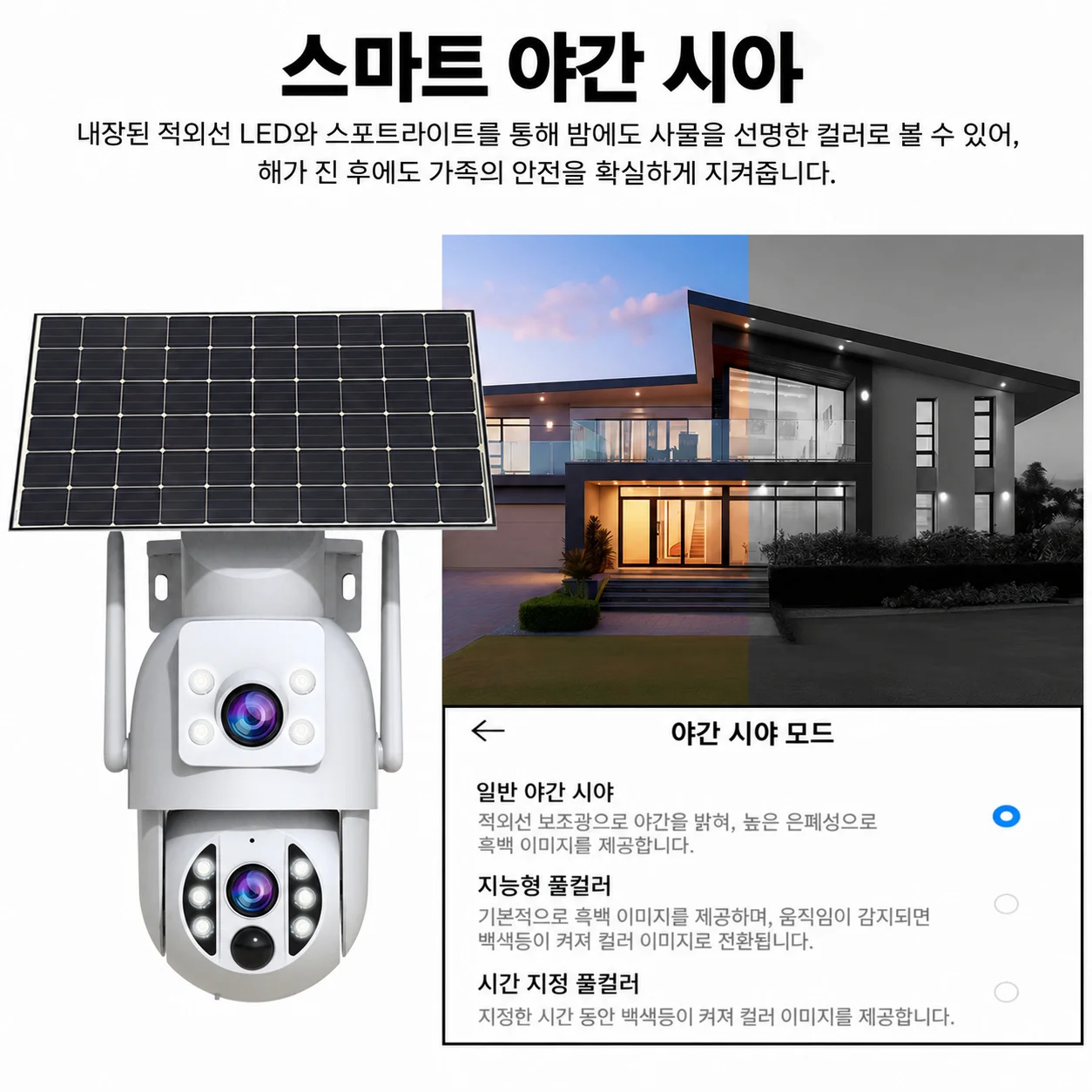 JOOAN 4K 태양광 보안 카메라 무선 야외 듀얼 렌즈 태양광 IP 카메라 PIR 인체 ... - 5
