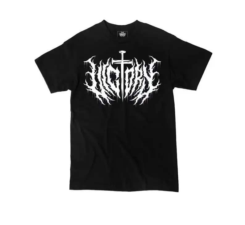 

Victory Death Metal Design T-Shirt or Hoodie Adult Regular Fit Crew Necked Tees Cotton Men's Printed Tops