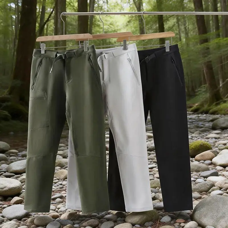 

Men's Faionable Softell Cargo Pants 3D Tailoring Waterproof Windproof Commuting New Spring 2026 Casual Straight Leg Zipper