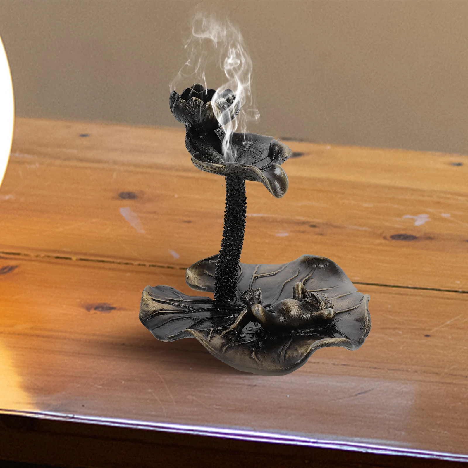 

1pc Backflow Incense Burner Alloy Stick Holder Aromatherapy Ornament for Home Decoration Stress Relief Long Lasting Incense