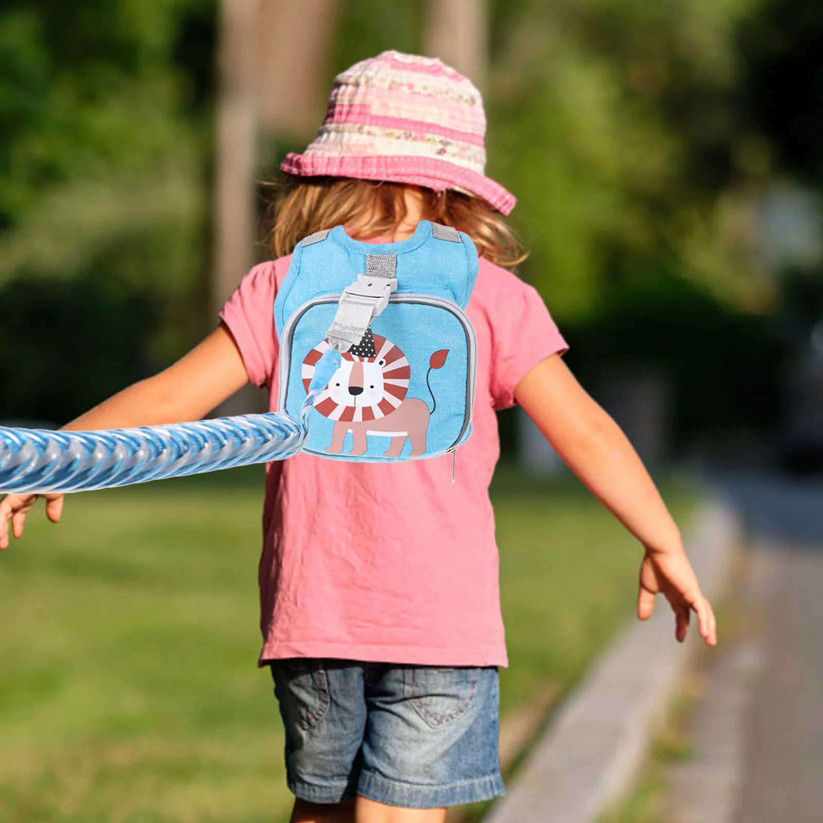 1Set Anti-Verlust-Rucksackleine für Kleinkinder, bezauberndes Löwen-Design, abnehmbares Geschirr mit reflektierendem Sicherheitsgurt, Outdoor-Walking