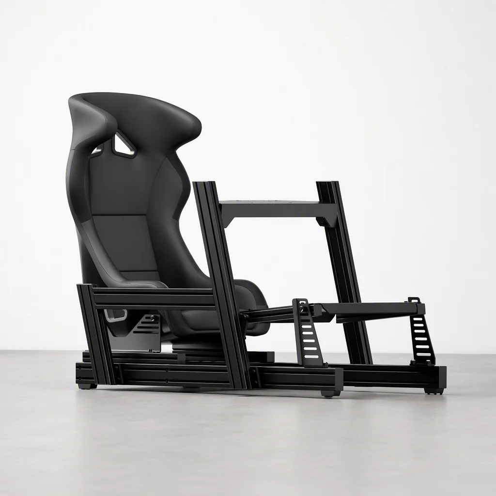 Full Set Aluminum Profile 4080 Sim Racing Cockpit With Seat Screen Stand Wheel Base Racing Simulator Cockpit For Direct Driving