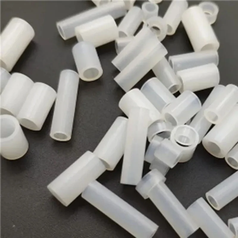 Best1 50pcs M5 nylon pad Hollow straight through column Insulating pillar Screw casing Isolation support 10mm-15mm Length