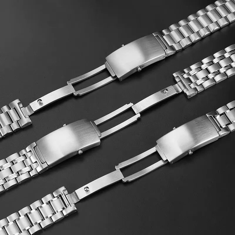 904L الفضة الفولاذ المقاوم للصدأ أشرطة ساعات اليد لأوميغا ساماستر 300 Speedmaster كوكب المحيط حزام ساعة اليد الرجال سوار 18 مللي متر 20 مللي متر 22 مللي متر