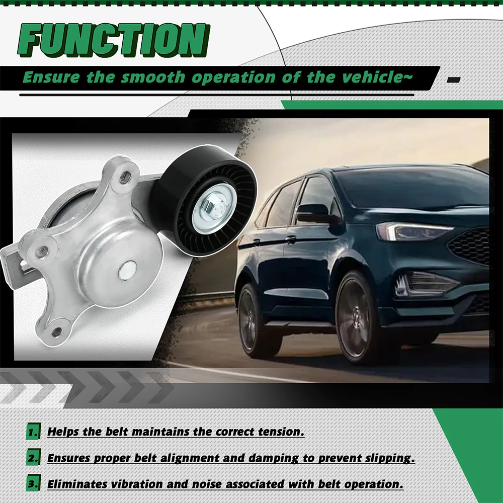 محرك سيربنتين حزام الموتر محرك عدة لفورد إيدج اكسبلورر فليكس 3.5L/3.7L 12-19 BT4E-6B209-CC و 6PK1140 7T4E6B209EB CPY47