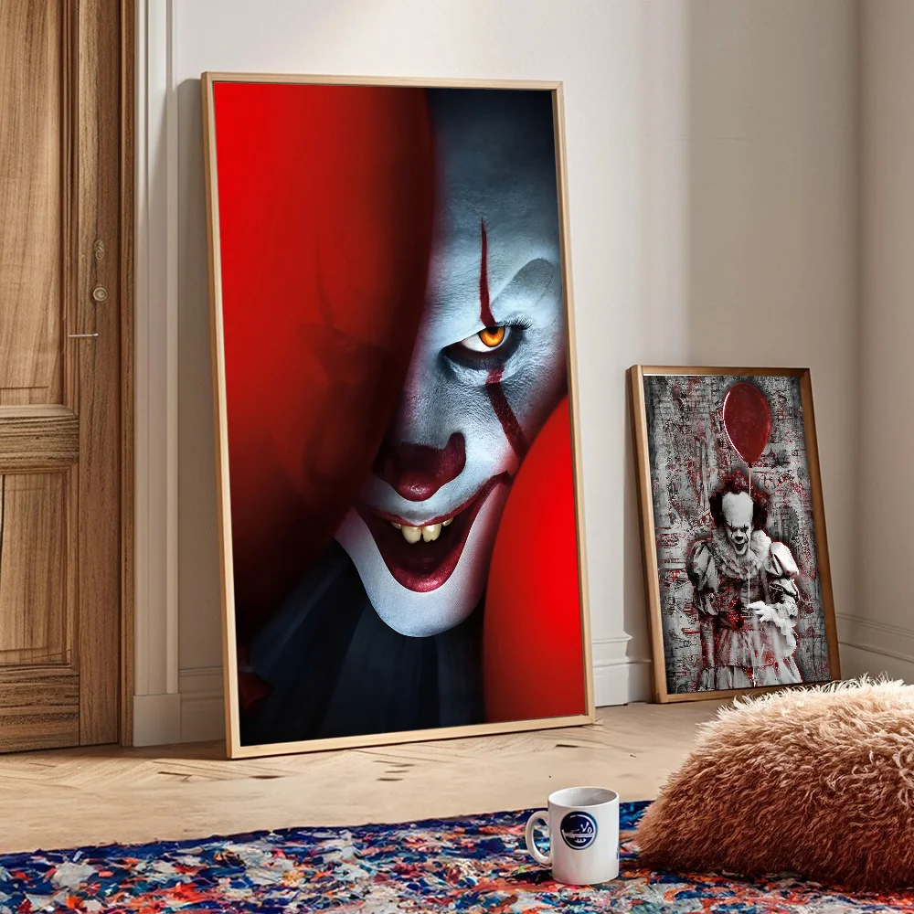 ملصقات Pennywise خمر ، مهرج ، تطفو عليه ، يطبع الرعب ، غرفة ، بار ، مقهى ، ديكور المنزل ، حار ، نوعية جيدة