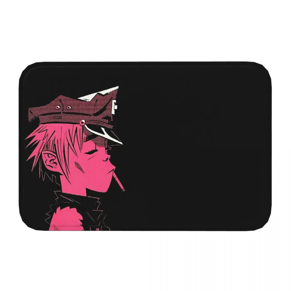 Gorillaz Virtual Band Kitchen Non-Slip Carpet Pink Living Room Mat Welcome Doormat Home Decoration Rug