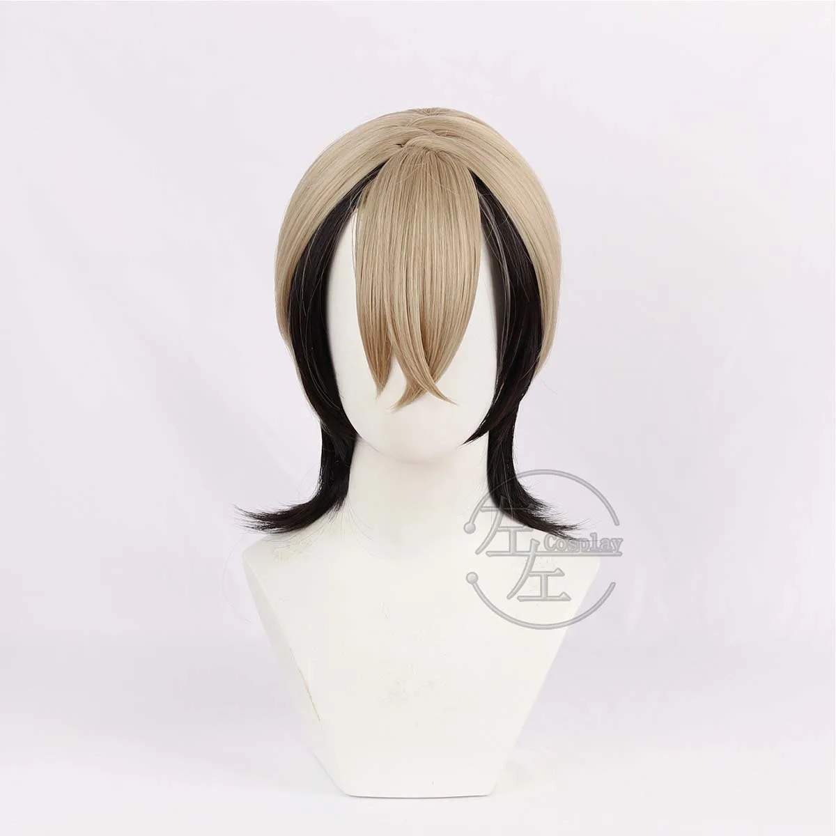 الرجال أنيمي Gachiakuta Zanka Nijiku تأثيري براون أسود شعر مستعار مختلط