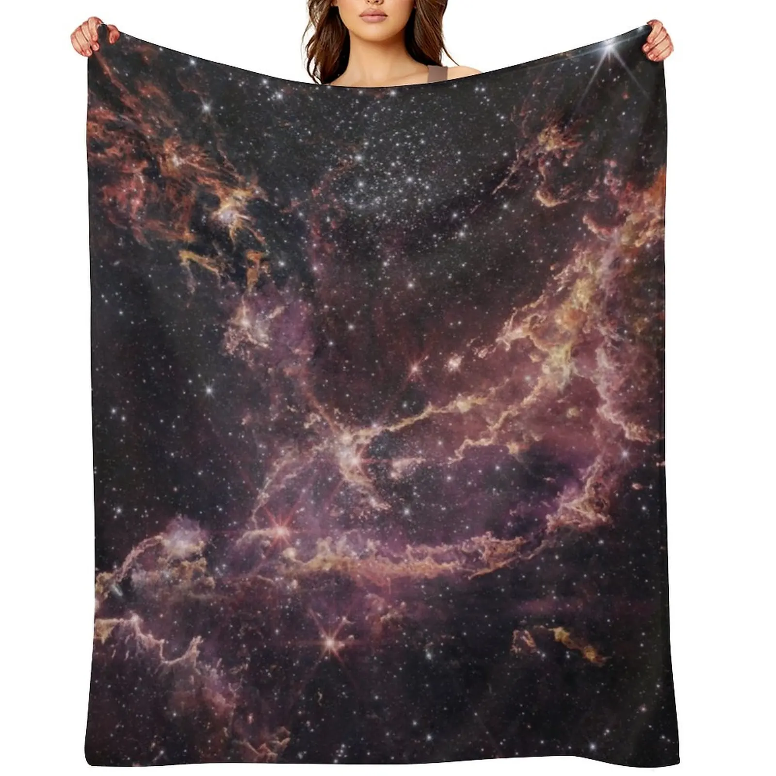 

NASA's James Webb Space Telescope Small Magellanic Cloud NGC 346 Picture Throw Blanket Hair Soft Big Blankets