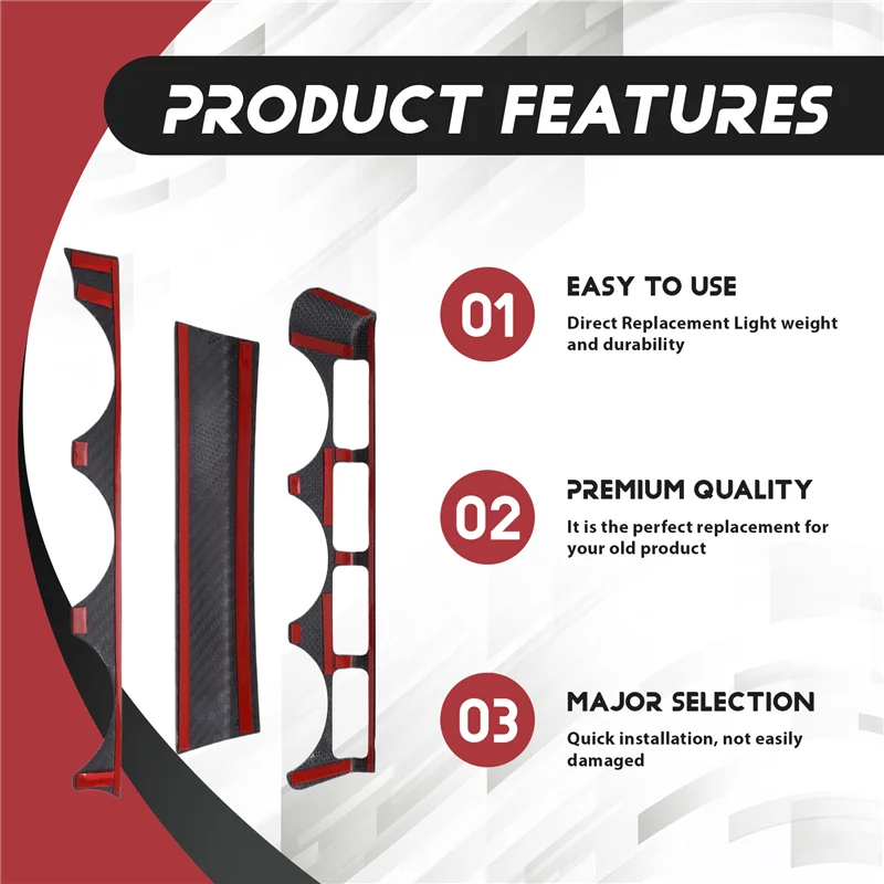 

For Subaru BRZ/Toyota GR86 CD Air Conditional Panel Trim Sticker Carbon Fiber Center Console Car Interior Accessories