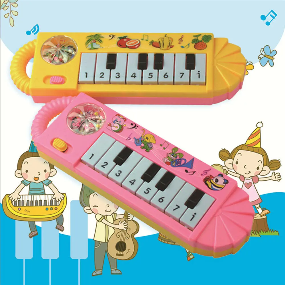 Juguete Musical portátil para bebé, Teclado de Piano con batería, instrumento de música de plástico, juguetes educativos tempranos para niños