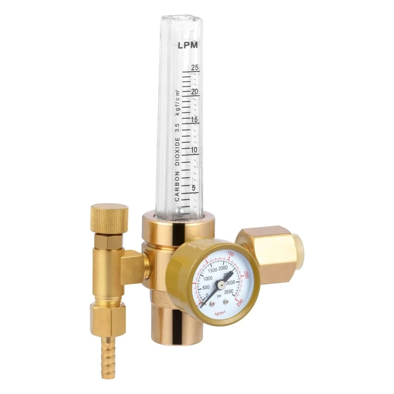 المهنية مقياس الجريان الأرجون Co2 منظم الغاز Tig Mig لحام مخفض الضغط مقياس التدفق سهلة التركيب G5/8 الموضوع