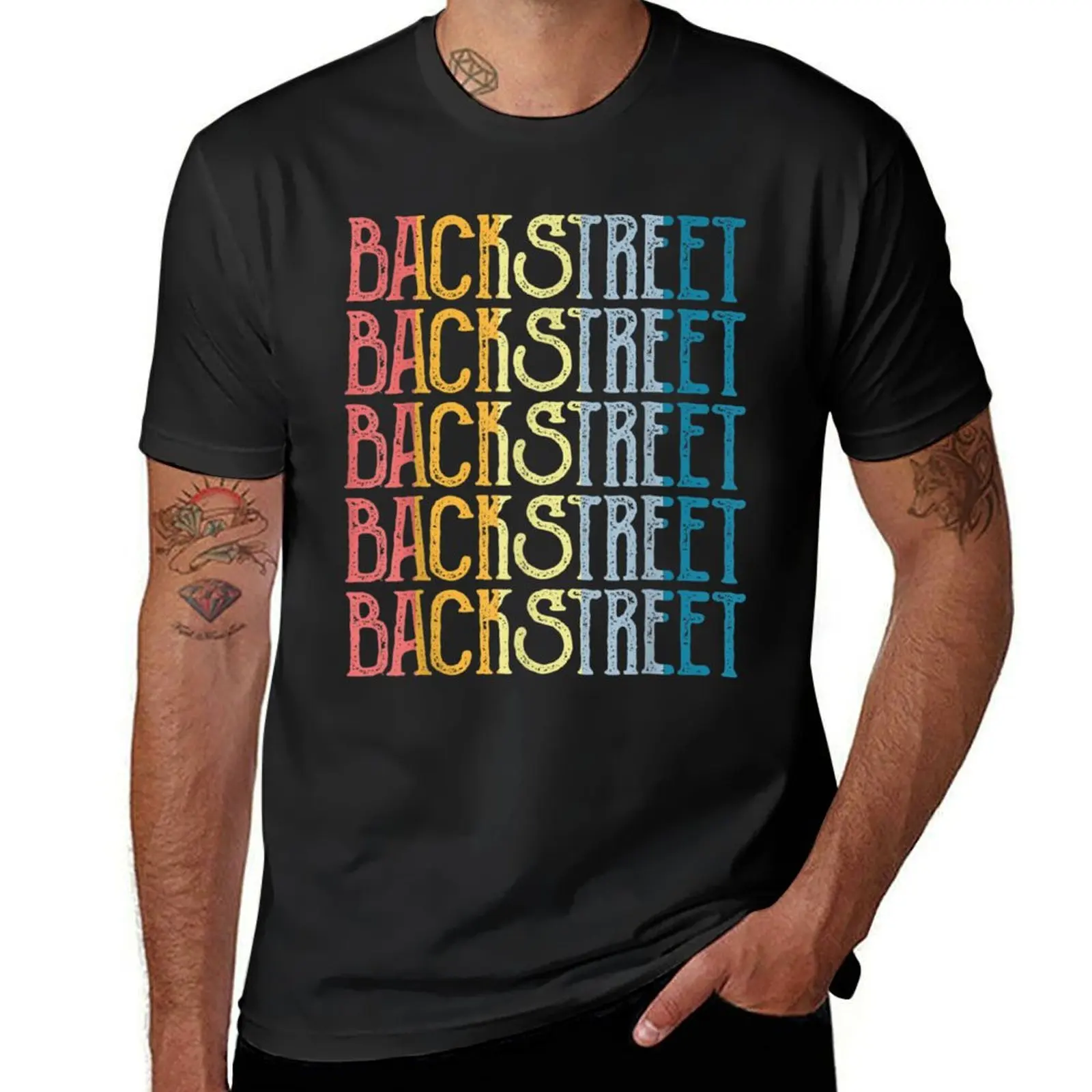 Backstreet Retro Vintage T-Shirt summer tops summer top customs customs design your own mens t shirt