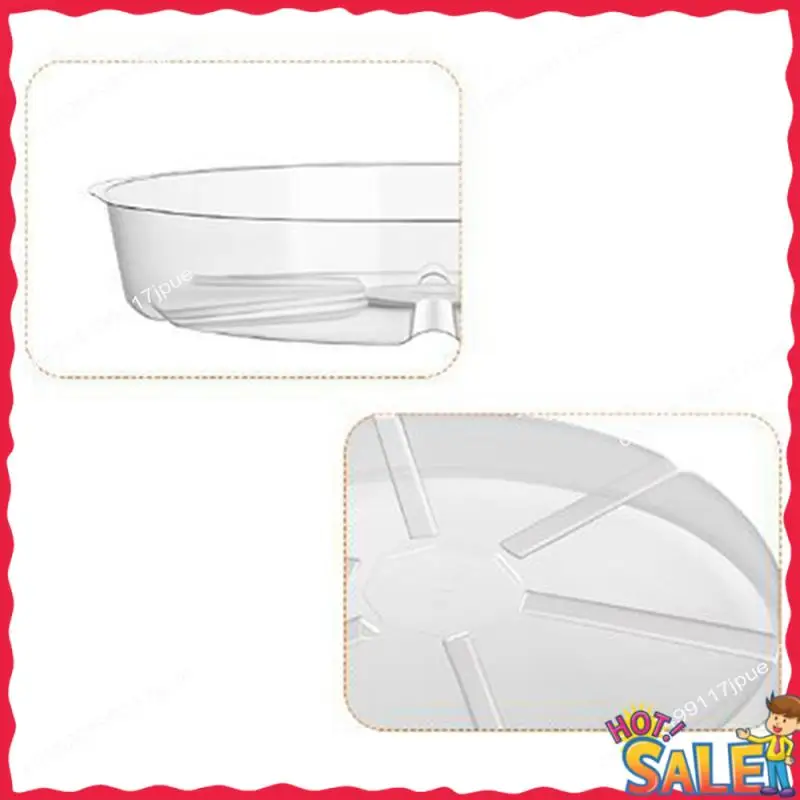 BOFO 4Pack Clear Plant Saucer 8Inch Plastic Plant Saucers Thicker Plant Tray Flower Pot For Indoor Outdoor Garden