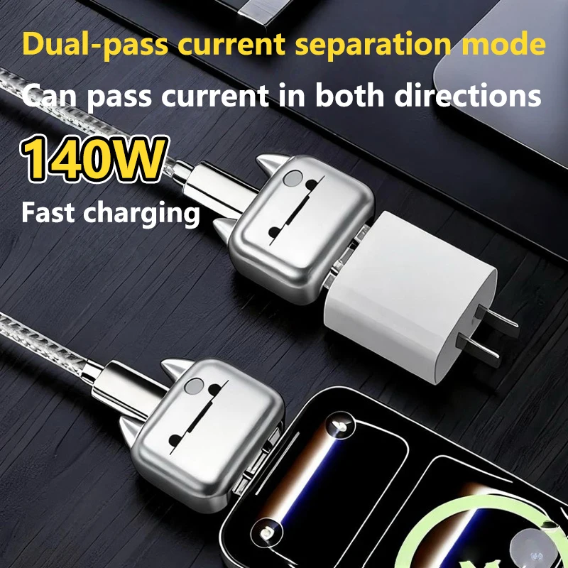 Mobile Phone Fully Charged Automatic Separator 140W Fast Charging Type-C AI Auto Detection Power Off Anti Overcharge Separator